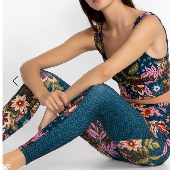 Johnny Was Pants - NWT Johnny Was JWLA Delfino Bee Active High Waist Leggings Retail $210 Sz M- XL